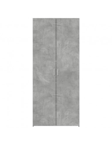 Credenza Grigio Cemento 80x42,5x185 cm in Legno Multistrato
