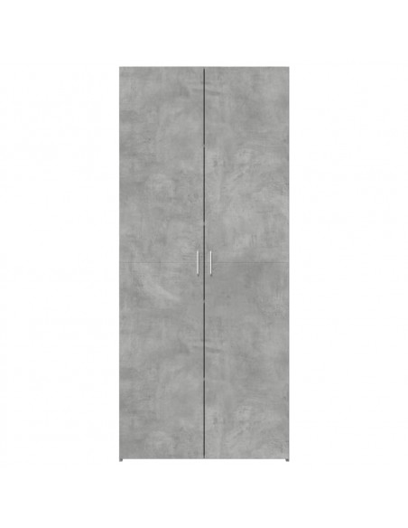 Credenza Grigio Cemento 80x42,5x185 cm in Legno Multistrato