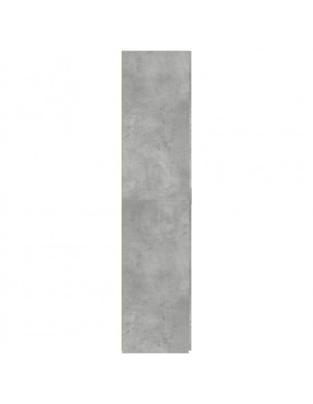 Credenza Grigio Cemento 80x42,5x185 cm in Legno Multistrato