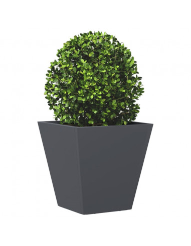 Fioriera da Giardino Antracite 30x30x30 cm in Acciaio