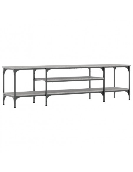Mobile TV Grigio Sonoma 161x35x45 cm Legno Multistrato e Ferro