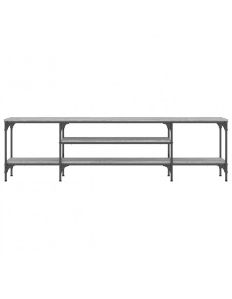 Mobile TV Grigio Sonoma 161x35x45 cm Legno Multistrato e Ferro