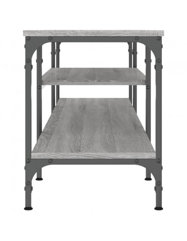 Mobile TV Grigio Sonoma 161x35x45 cm Legno Multistrato e Ferro