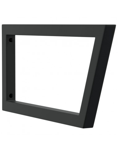 Reggimensole per Lavabo 2 pz Nere Trapezio in Acciaio