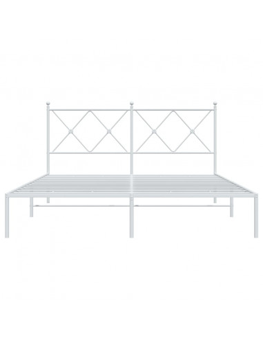 Giroletto con Testiera Metallo Bianco 150x200 cm