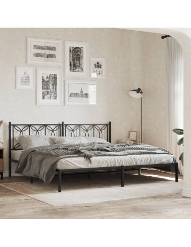 Testiera in Metallo Nero 193 cm