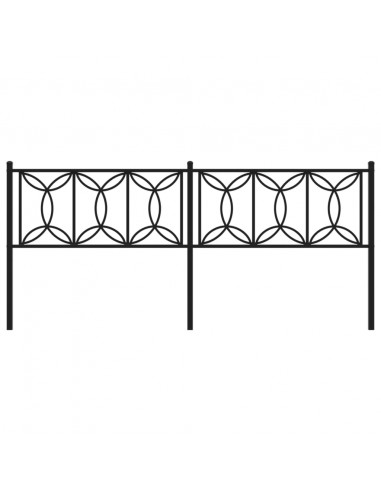 Testiera in Metallo Nero 193 cm