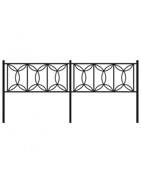 Testiera in Metallo Nero 193 cm