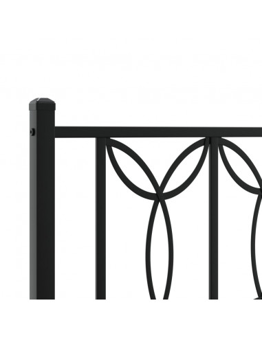 Testiera in Metallo Nero 193 cm