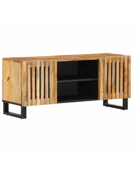 Mobile Porta TV 105x34x46 cm in Massello di Mango Grezzo