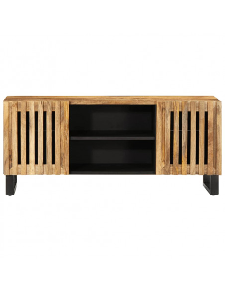 Mobile Porta TV 105x34x46 cm in Massello di Mango Grezzo