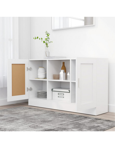 Credenza Bianca 120x30,5x70 cm in Legno Multistrato