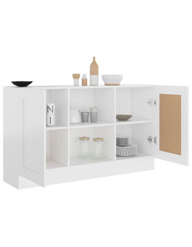 Credenza Bianca 120x30,5x70 cm in Legno Multistrato