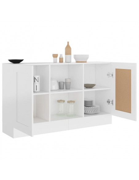 Credenza Bianca 120x30,5x70 cm in Legno Multistrato