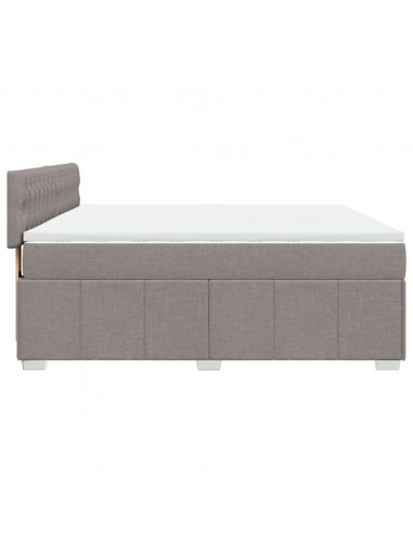 Giroletto a Molle con Materasso Tortora 180x200 cm in Tessuto