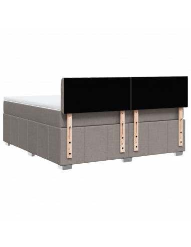 Giroletto a Molle con Materasso Tortora 180x200 cm in Tessuto