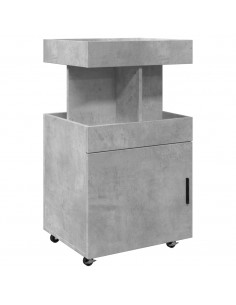 Carrello Bar Grigio Cemento 50x41x89 cm in Legno Multistrato 2