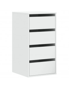 Cassettiera Bianca 40x41x76 cm in Legno Multistrato 2