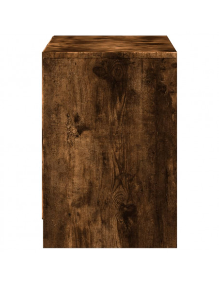 Mobile Porta TV con LED Rovere Fumo 100x34x50 cm in Truciolato