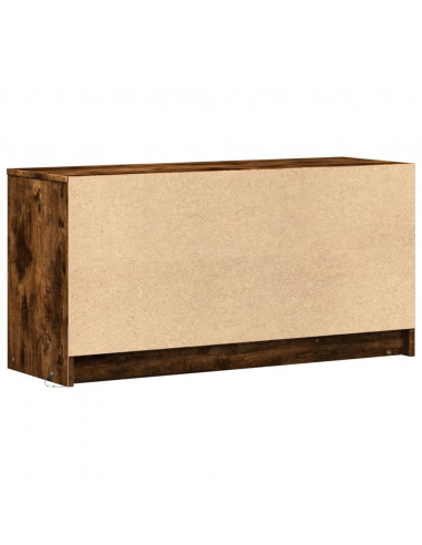 Mobile Porta TV con LED Rovere Fumo 100x34x50 cm in Truciolato