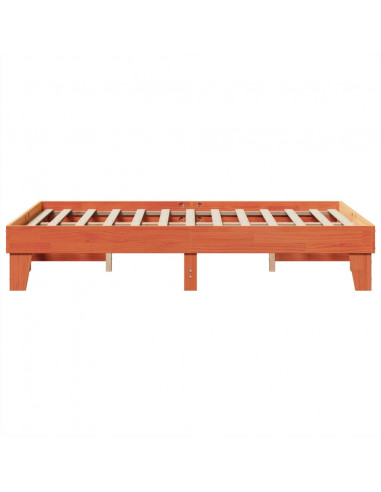 Letto senza Materasso Marrone Cera 120x200 cm in Legno di Pino