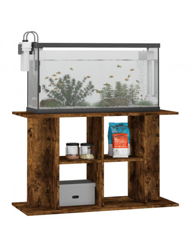 Supporto Acquario 100x40x60 cm in Legno Multistrato Rovere Fumo