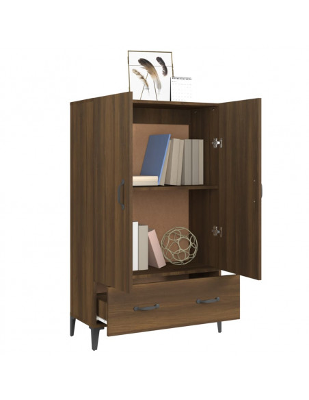 Credenza Rovere Marrone 70x31x115 cm in Legno Multistrato