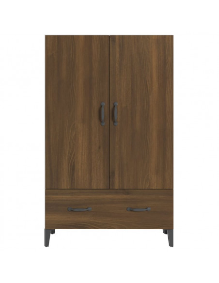 Credenza Rovere Marrone 70x31x115 cm in Legno Multistrato