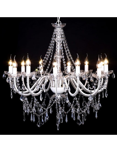 Lampadario classico vetro 1600 cristalli, a sospensione