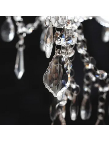 Lampadario classico vetro 1600 cristalli, a sospensione
