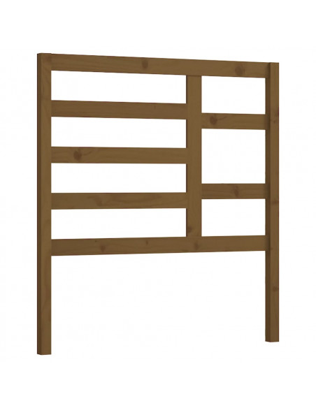 Testiera per Letto Miele 106x4x104 cm in Legno Massello di Pino