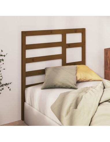 Testiera per Letto Miele 106x4x104 cm in Legno Massello di Pino