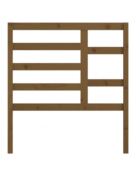 Testiera per Letto Miele 106x4x104 cm in Legno Massello di Pino