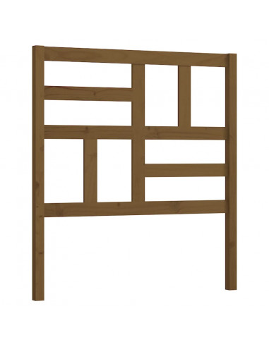 Testiera per Letto Miele 96x4x104 cm in Legno Massello di Pino