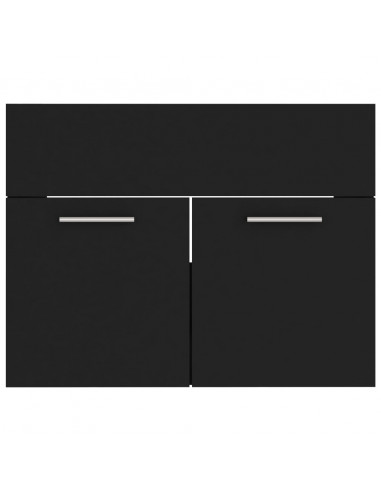 Mobile Sottolavabo Nero 60x38,5x46 cm in Legno Multistrato