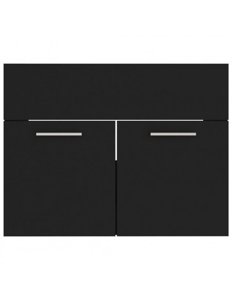 Mobile Sottolavabo Nero 60x38,5x46 cm in Legno Multistrato