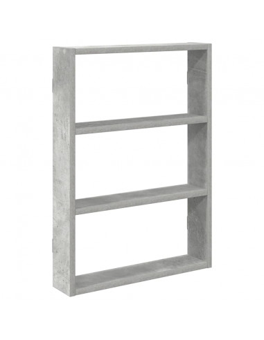 Scaffale a Muro Grigio Cemento 43x9x60 cm in Truciolato