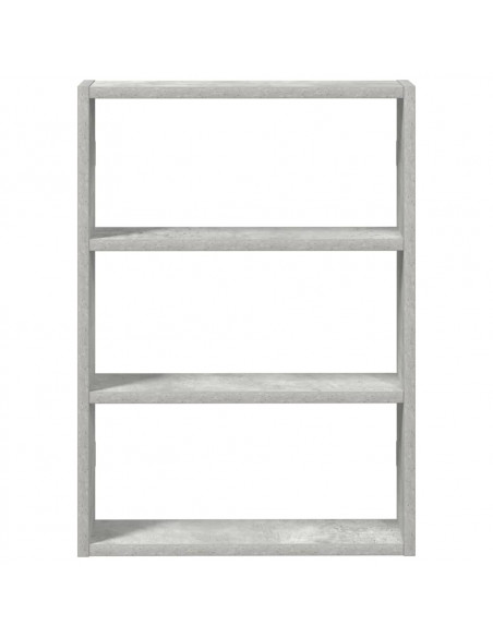 Scaffale a Muro Grigio Cemento 43x9x60 cm in Truciolato