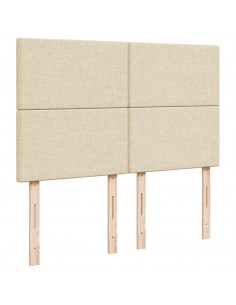 Giroletto a Molle con Materasso Crema 160x200 cm in Tessuto 2