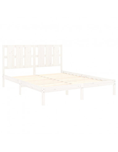 Giroletto Bianco in Legno Massello 150x200 cm King Size