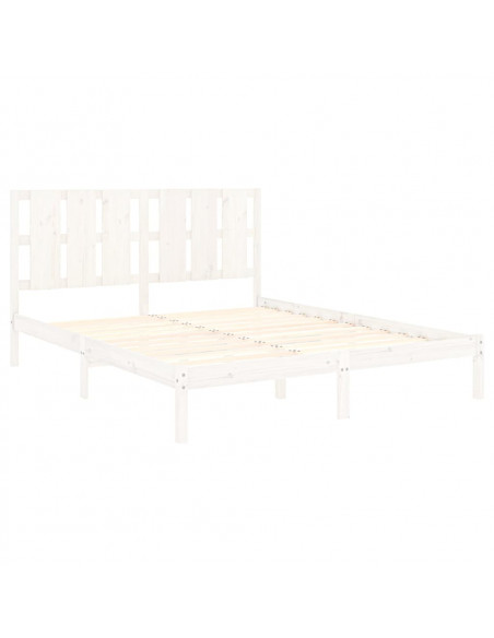Giroletto Bianco in Legno Massello 150x200 cm King Size
