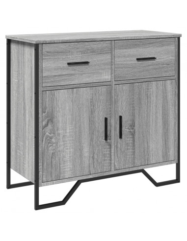 Credenza Grigio Sonoma 79,5x35,5x74,5 cm in Legno Multistrato