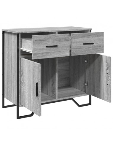 Credenza Grigio Sonoma 79,5x35,5x74,5 cm in Legno Multistrato