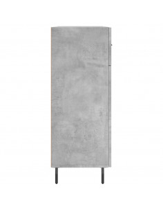 Credenza Grigio Cemento 69,5x34x90 cm in Legno Multistrato 2