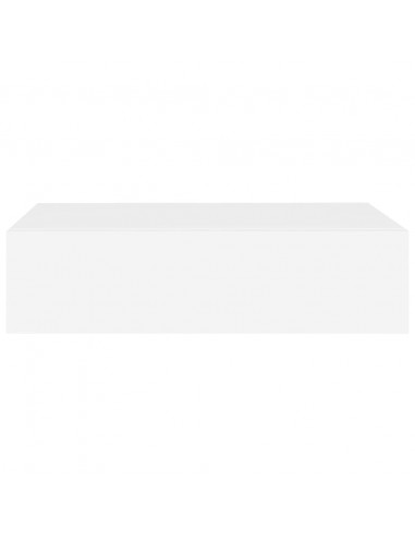 Scaffali con Cassetti da Parete 2 pz Bianchi 40x23,5x10 cm MDF