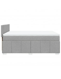 Giroletto a Molle con Materasso Grigio Chiaro 160x200cm Tessuto 2