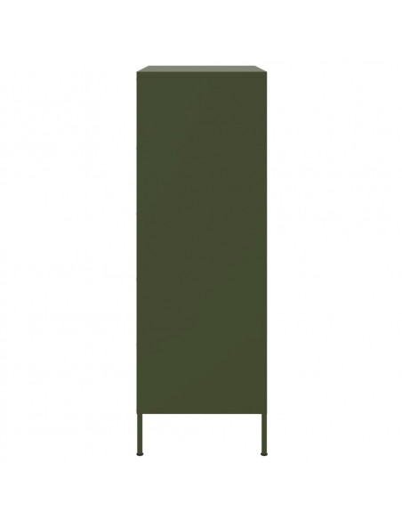Credenza Verde Oliva 68x39x113 cm in Acciaio