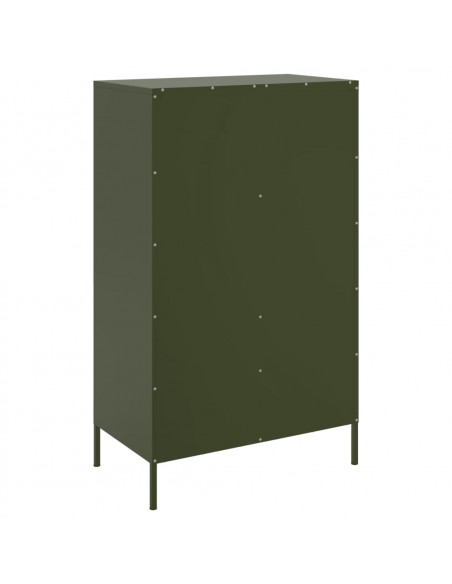 Credenza Verde Oliva 68x39x113 cm in Acciaio
