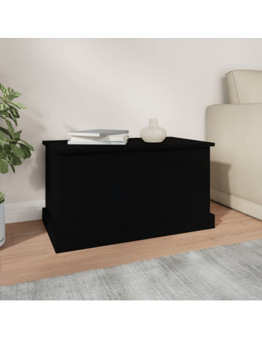 Contenitore Portaoggetti Nero 70x40x38 cm Legno Multistrato