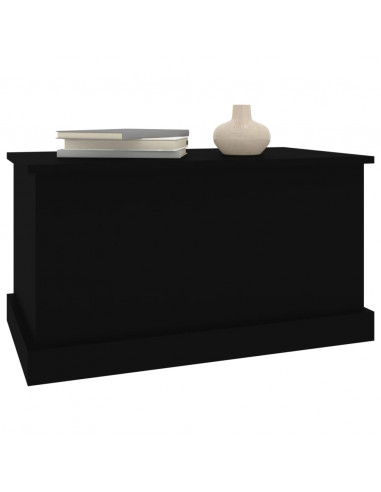 Contenitore Portaoggetti Nero 70x40x38 cm Legno Multistrato